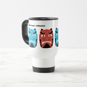 Custom Yokai Oni (Japanese Demon) Travel Mug