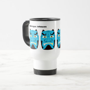 Custom Yokai Oni (Japanese Demon) Travel Mug
