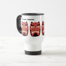 Custom Yokai Oni (Japanese Demon) Travel Mug