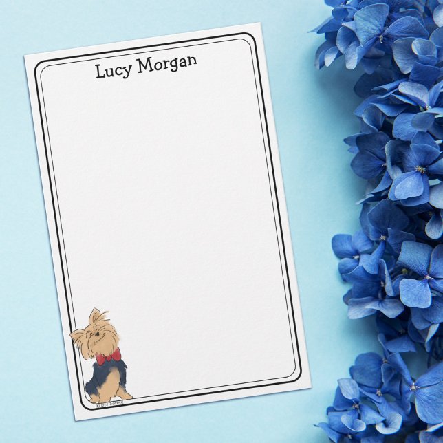 Custom Yorkie Cute Dog Art  Stationery (Creator Uploaded)
