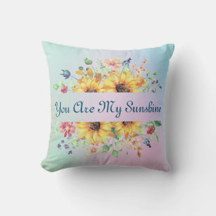 Custom You Are My Sunshine and Sunflower Coffee Mu Cushion