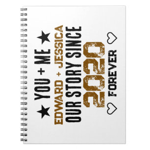 Custom You + Me Our Story Relationship Editable Notebook