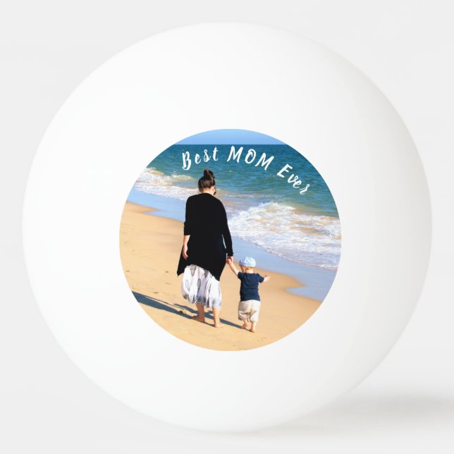 Custom You Mum Photo Ping Pong Ball with Text (Front)