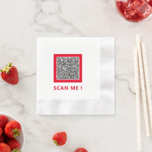 Custom You QR Code Scan Info Personalised Napkins