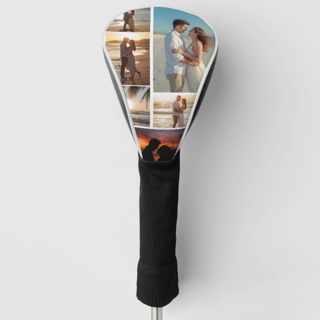 Custom Your 6 Photo Collage  Golf Head Cover (Front)