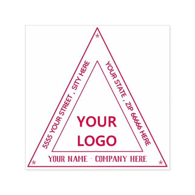 Custom Your Address Name Info Stamp with Logo (Design)