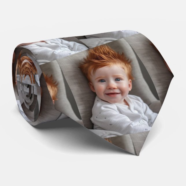 Custom Your Baby Family Neck Tie (Rolled)