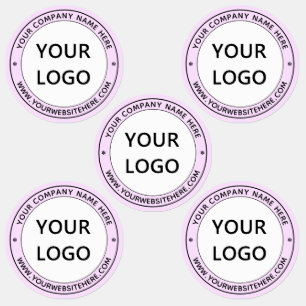 Custom Your Business Logo and Text Round Labels