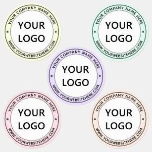 Custom Your Business Logo and Text Round Labels