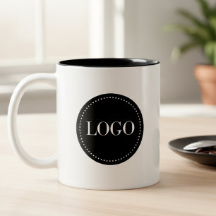 Custom Your Business Logo Branded  Two-Tone Coffee Mug