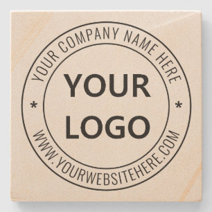 Custom Your Business Logo Company - Personalised Stone Coaster