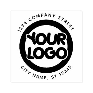 Custom Your Business Logo Company Return Address Rubber Stamp