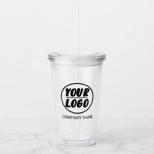 Custom Your business Logo   Elegant  Acrylic Tumbler