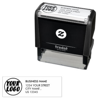 Custom Your business Logo | Elegant Return Address Self-inking Stamp