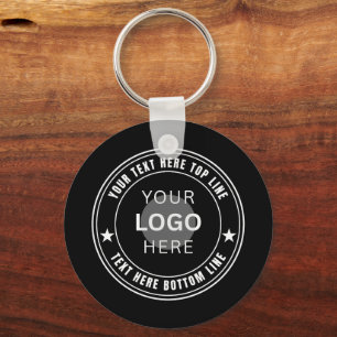 Custom Your Business Logo Name Template Key Ring