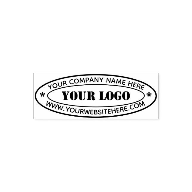 Custom Your Business Logo Name Website Oval Stamp (Design)