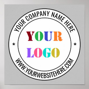 Custom Your Business Logo Name Website Poster
