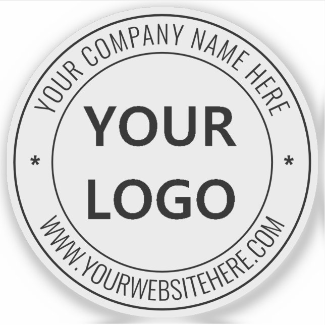 Custom Your Business Logo Name Website Sticker (Front)