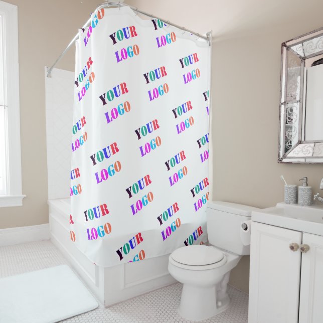 Custom Your Business Logo or Photo Shower Curtain (In Situ)
