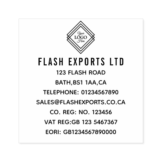 Custom Your Business Logo Rubber Stamp (Imprint)