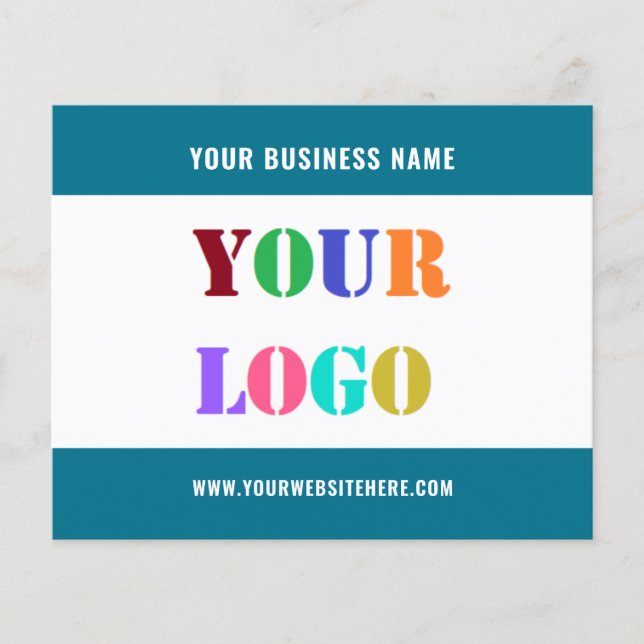 Custom Your Business Logo Text Flyer Choose Colour (Front)