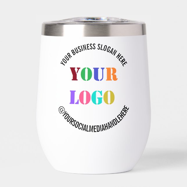 Custom Your Business Logo Text Info Social Media (Front)
