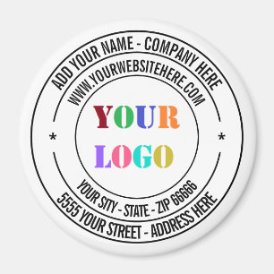 Custom Your Business Logo Text Magnet Template