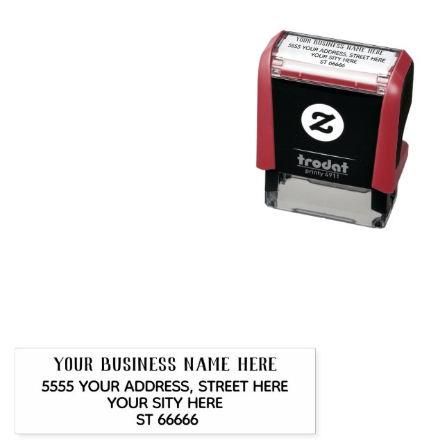 Custom Your Business Name Return Address Stamp (In Situ)