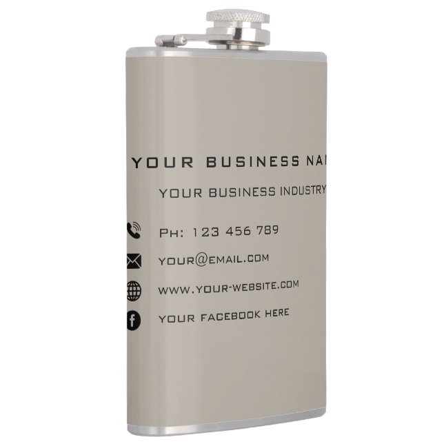 Custom Your Business name Text Flask template (Right)