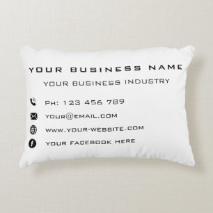 Custom Your Business Name Text Pillow Template