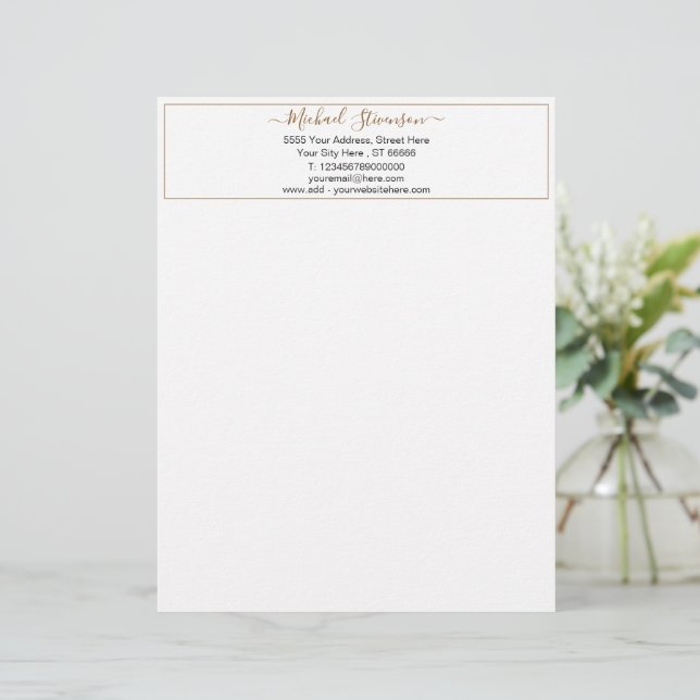 Custom Your Business  Personalised Letterhead (Standing Front)