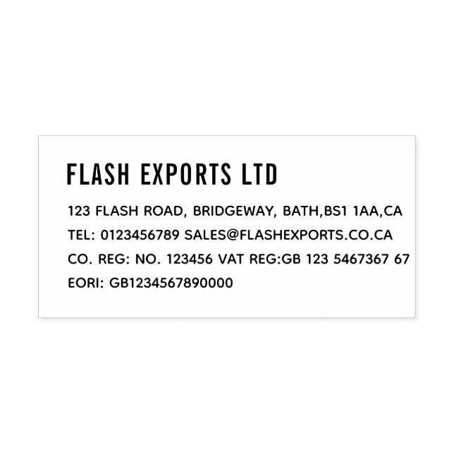 Custom Your Business Rubber Stamp (Imprint)