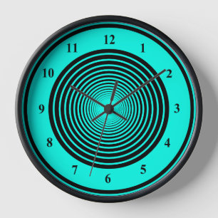 Custom Your Colours Circles Wall Clock Turquoise
