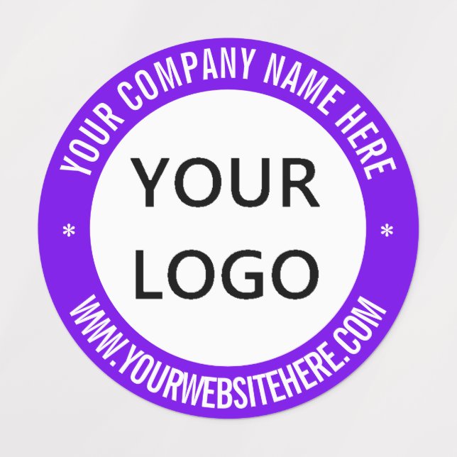 Custom Your Company Logo and Text Business Labels (Design 2)