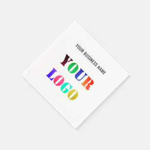 Custom Your Company Logo and Text Business Napkins