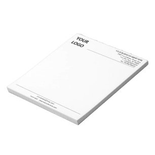 Custom Your Company Logo and Text Business Notepad