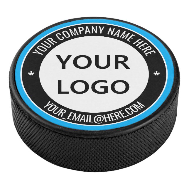 Custom Your Company Logo and Text Hockey Puck (3/4)