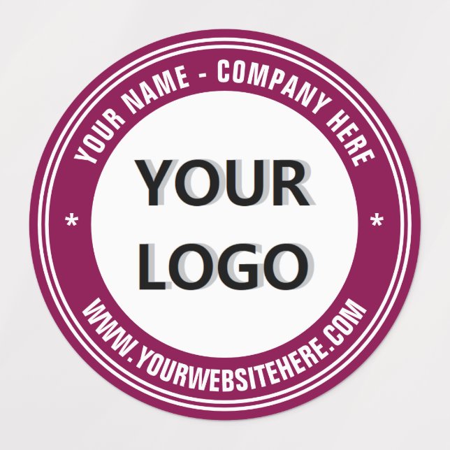 Custom Your Company Logo and Text Labels Template (Design 1)