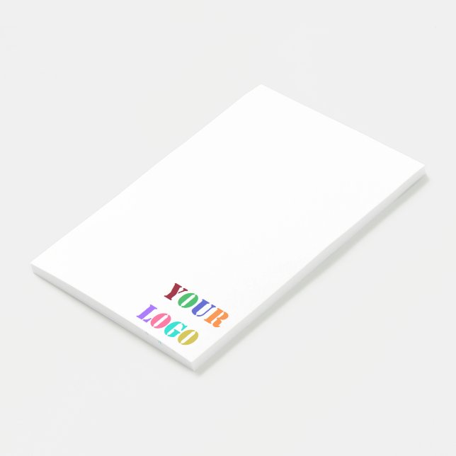 Custom Your Company Logo Business Sticky Notes (Angled)