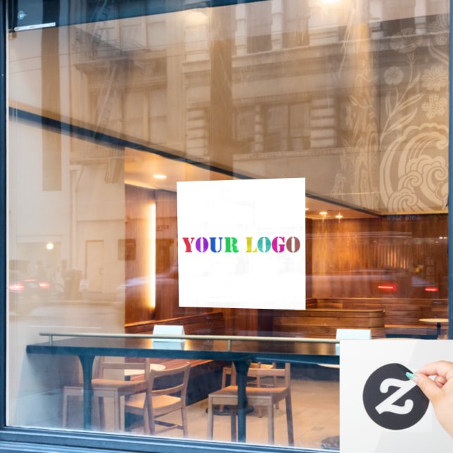 Custom Your Company Logo Business Window Cling (Cafe Window)