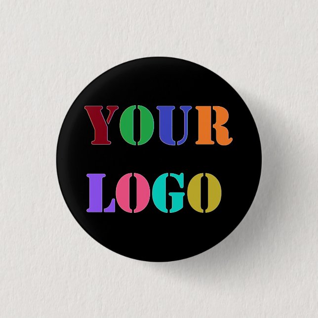 Custom Your Company Logo Button Choose Colour (Front)