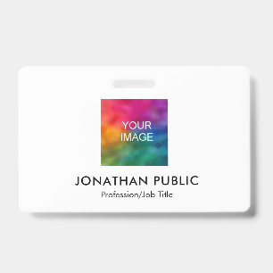 Custom Your Company Logo Here Employee Photo ID Badge