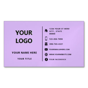 Custom Your Company Logo Info Business Card Magnet
