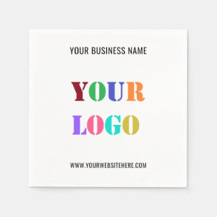 Custom Your Company Logo Name Website Napkins
