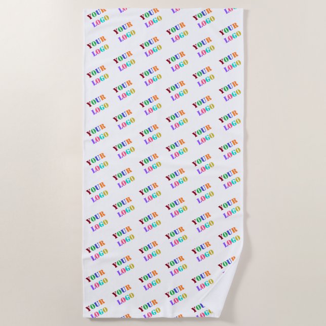 Custom Your Company Logo or Photo Beach Towel (Front)