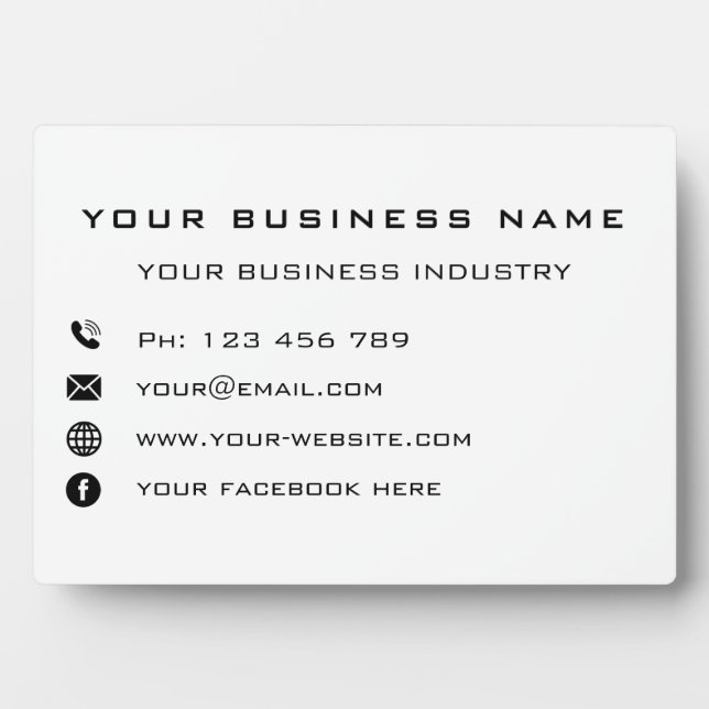 Custom Your Company Personalised Office Plaque (Front)