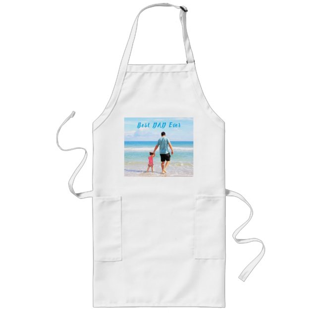 Custom Your Dad Photo Apron Gift with Text (Front)