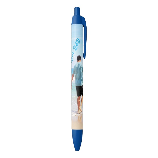 Custom Your Dad Photo Pen Gift with Text Super DAD (Bottom (Vertical))