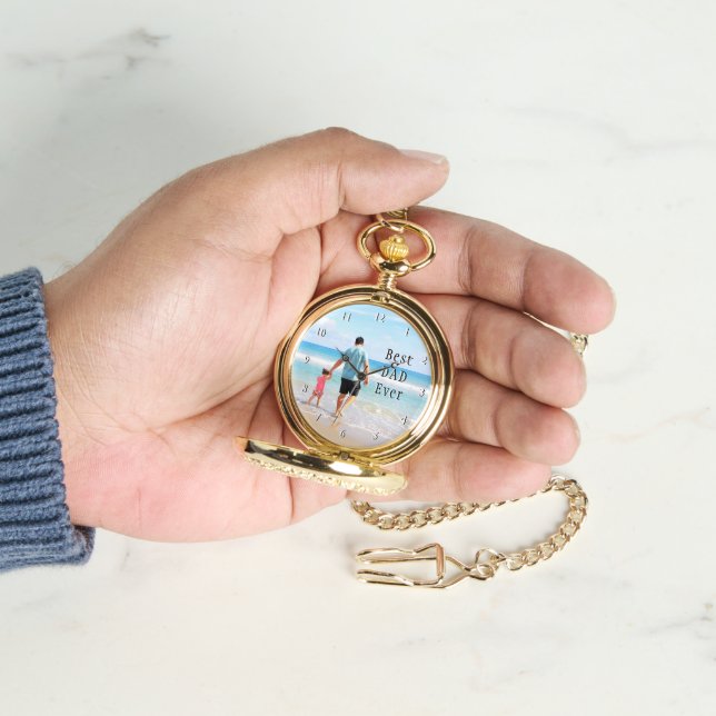 Custom Your Dad Photo Watch Gift with Text (Hand)