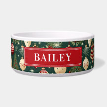 Custom Your Dog Name Christmas Red Green Pet